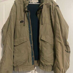 Vintage Columbia Men Winter Coat-thick-2 Large Pockets on front Size Large